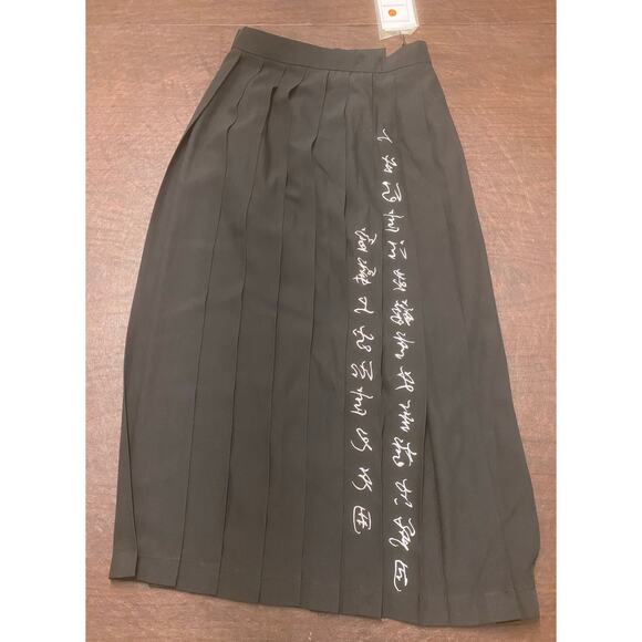 NWT Princess Chronicles Ouji Pleated Script Skirt Black J-Fashion Gothic Lolita - Picture 1 of 7